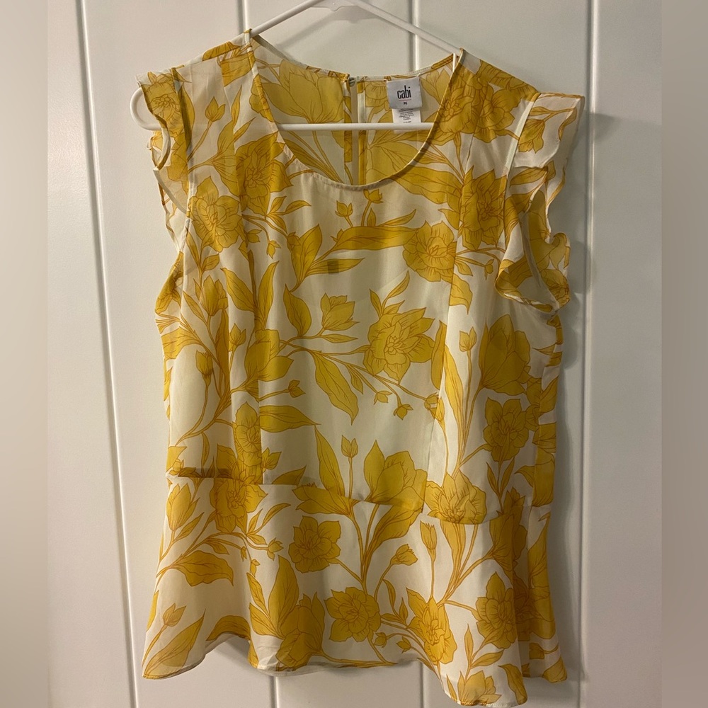 CAbi medium tank - yellow/ cream/white